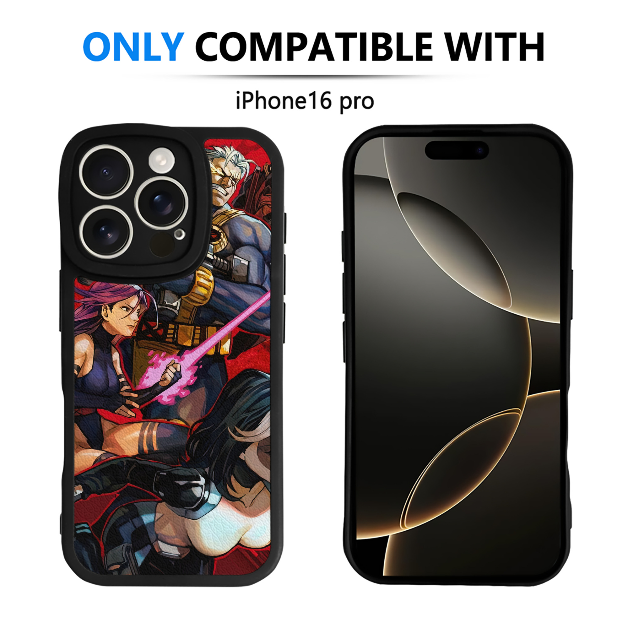 （画像用） Deadpool デッドプール 【iPhone 16シリーズ対応】シリコンスマホケース（レザー調） 材質：シリコン